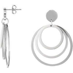 Amalfi&trade; Stainless Steel Multiple Circle Earrings
