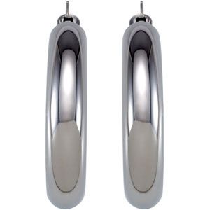 Stainless Steel & Gold Immerse Plated Round Hoop Earrings