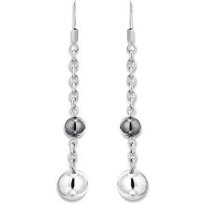 Amalfi&trade; Stainless Steel  & Hematite Bead Drop Earrings