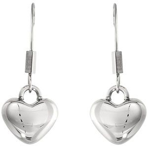 Amalfi&trade; Stainless Steel Heart Drop Earrings
