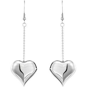 Amalfi&trade; Stainless Steel Heart Drop Earrings
