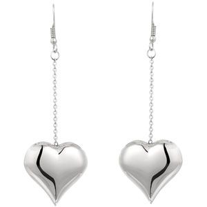 Amalfi&trade; Stainless Steel Heart Drop Earrings