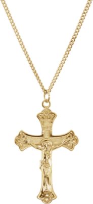 24k Gold Plated Crucifix Pendant