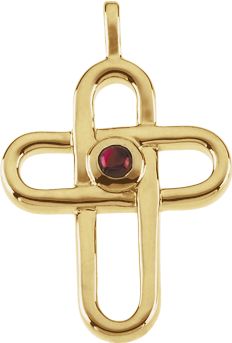 Genuine Ruby Cross