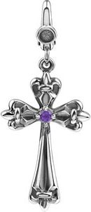 Amethyst Cross Charm