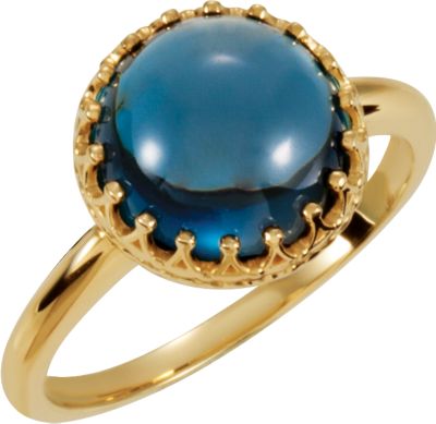 Crown Design Cabochon Ring