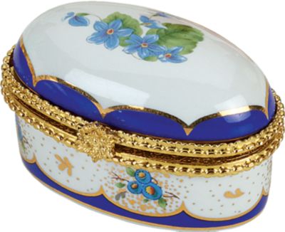 Oval Porcelain Hinged Box