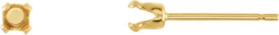4-Prong Solitaire Snap-Set Earring for Round Stone