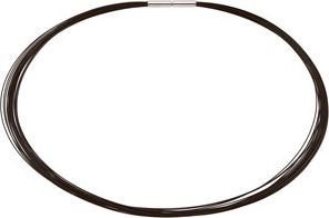 25-Strand Black, Coated Stainless Steel Chain