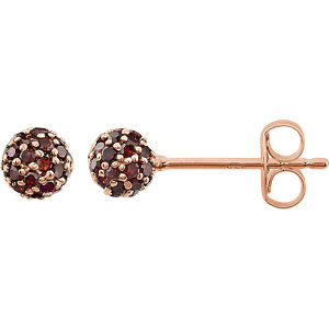 Spring Fashion Jewelry Brown Diamond Pave Ball Earrings