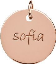 Posh Mommy&reg; Engravable Large Disc Pendant