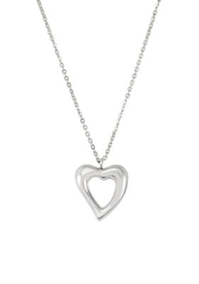 Amalfi&trade; Stainless Steel Heart Necklace