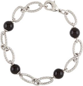 Stainless Steel & Onyx Bracelet