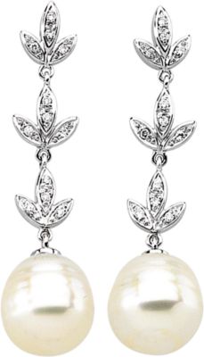1/8 ct tw Diamond Semi-mount Earrings for Pearl