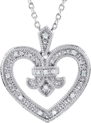 .06 ct tw Diamond Heart Design 18
