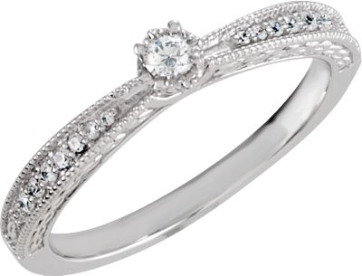 Vintage Style Cubic Zirconia Ring