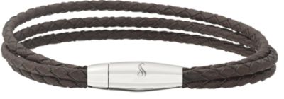 Leather Bracelet with Stainless Steel Magnetic Clasp