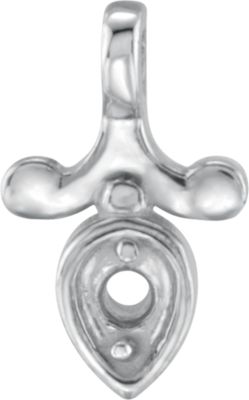 Pear Shape Dangle for Round Stone