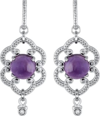 Granulated Design Dangle Earrings