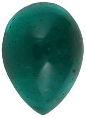 Pear Genuine Cabochon Emerald