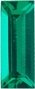 Straight Baguette Lab Created Emerald
