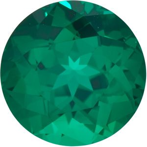 Round Lab Created Emerald