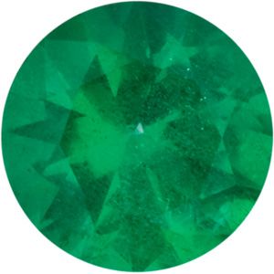 Round Genuine Emerald