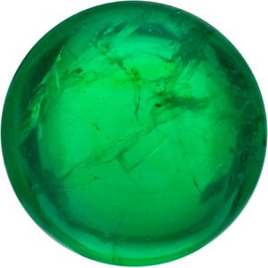 Round Genuine Cabochon Emerald