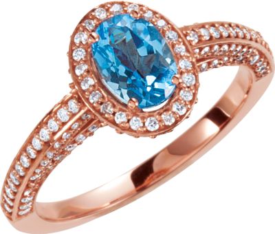 Halo-Style Engagement Ring or Matching Band
