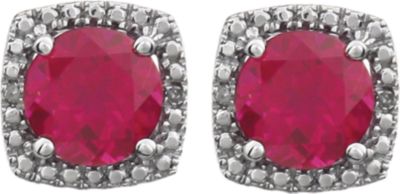 Halo-Style Button Earrings