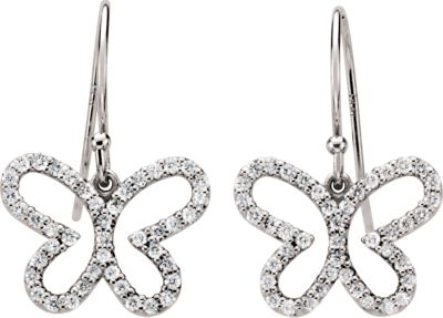 3/8 ct tw Diamond Butterfly Earrings