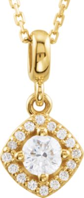 Halo Pendant for Round Center with Cushion Frame