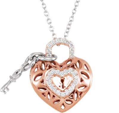 1/6 ct tw Diamond Heart 18