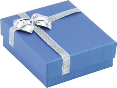 Blue/Silver Pendant or Ring Box Pack of 36