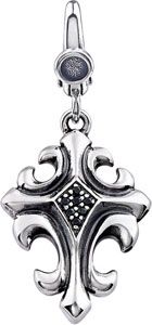 Black CZ Cross Charm