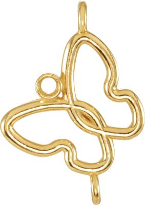 Butterfly Design Dangle Component with Jump Rings