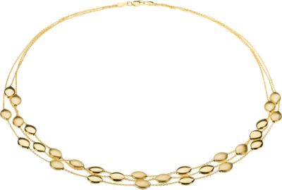 Three Strand Gold Fashion Necklace