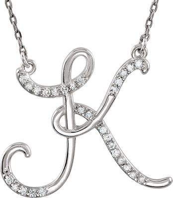 Diamond Initial Necklace