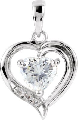 Pendant Mounting for Heart -Shaped Center