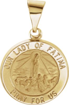 Hollow Oval Our Lady of Fatima Medal