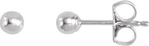 Bright Finish Ball Stud Earrings 