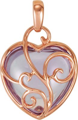 Genuine Rose de France Heart Pendant