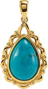 Genuine Chinese Turquoise Pendant