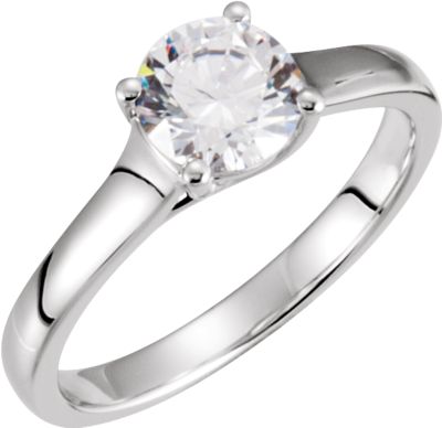 Round Solitaire Engagement Ring or Band Mounting