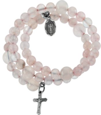 Rose Quartz Wrap Rosary