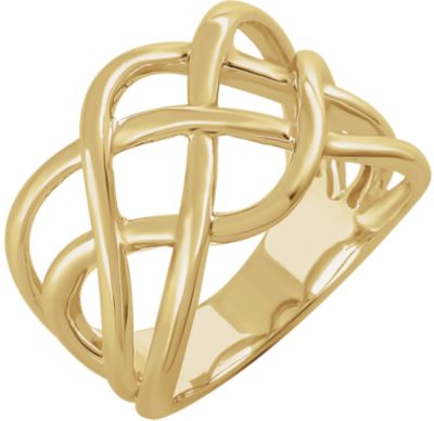 14kt Yellow Criss-Cross Ring