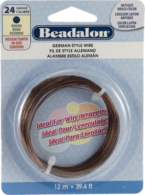 Beadalon&reg;  Round Tarnish Resistant Brass Plated Wire