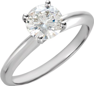 Created Moissanite Solitaire Ring