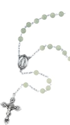 Minty Green Jade Rosary