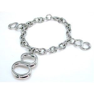 Stainless Steel Chain Bracelet with Charms